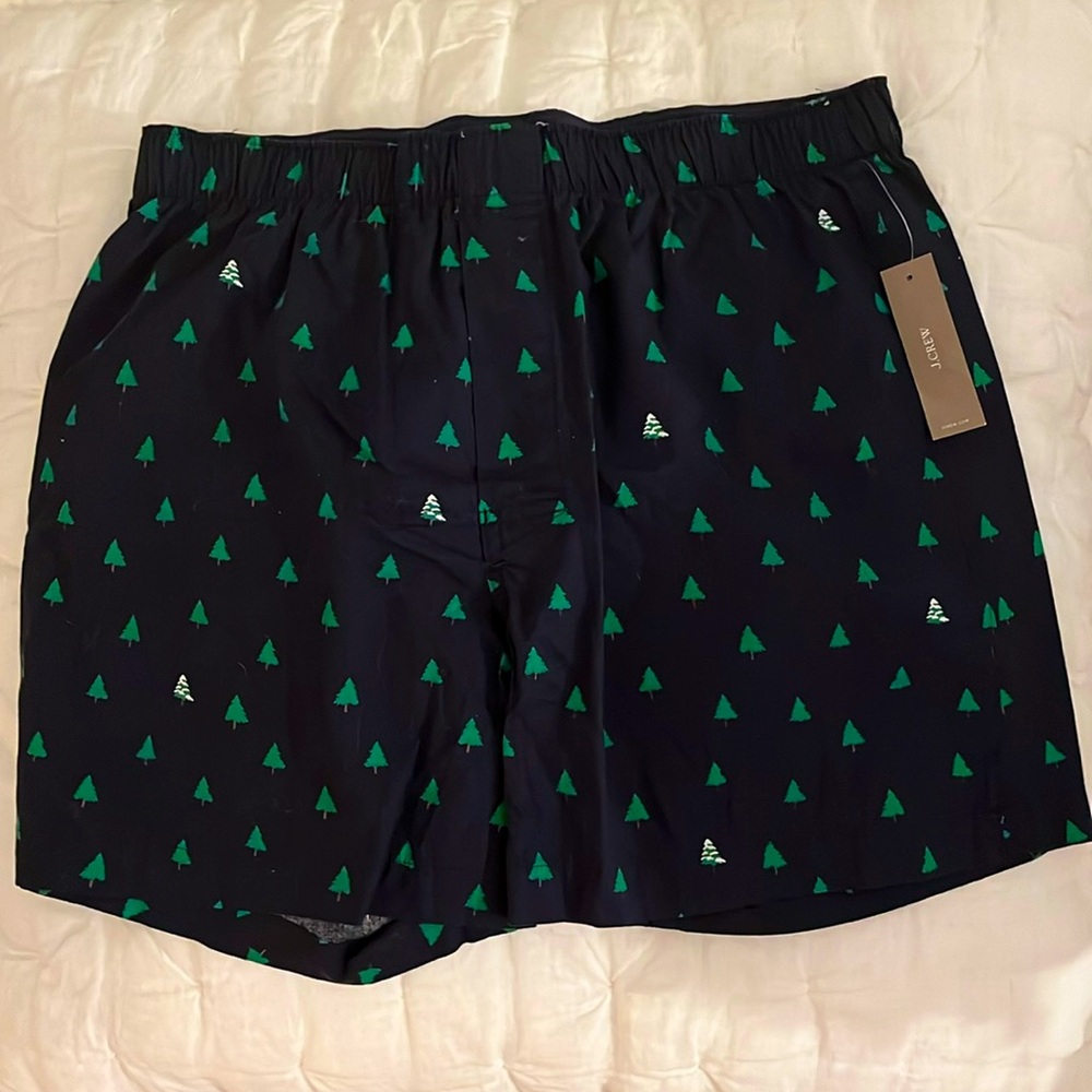 J Crew Christmas Tree Men’s Boxers Medium Holiday